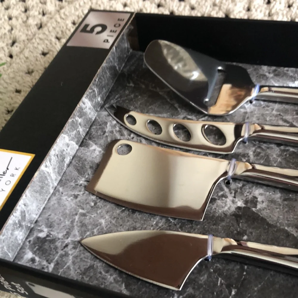 Nicole Miller Stainless Steel Cheese Knife Set